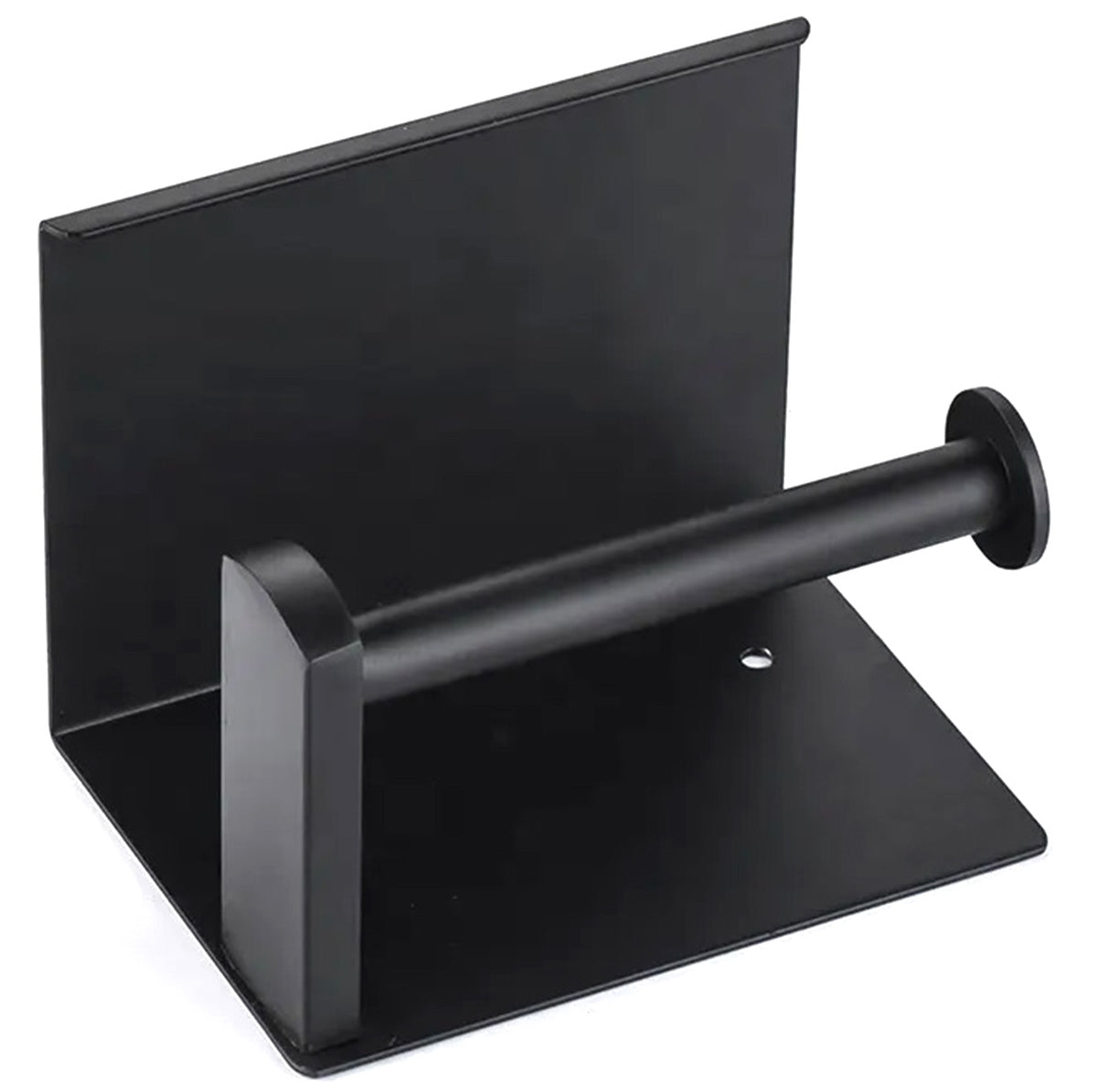 Suport pentru hartie igienica, Zola®, stil loft, otel negru, 13.5x10.7x10.2 cm, negru