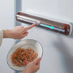 Dispenser cu lama pentru folie alimentara, Zola®, prindere magnetica, ABS , 36x6.5 cm, alb cu rosu