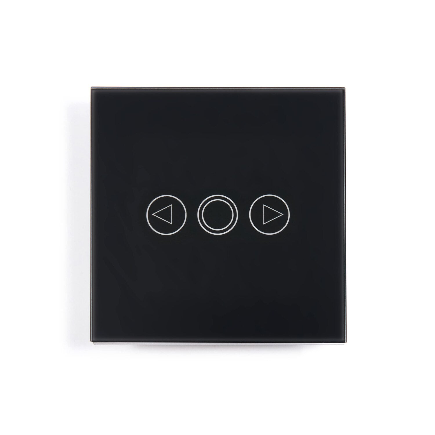 Intrerupator cu touch, Zola®, negru, functie de reglare a intensitatii, butoane iluminate, panou sticla, 8.6x8.6x3.3 cm