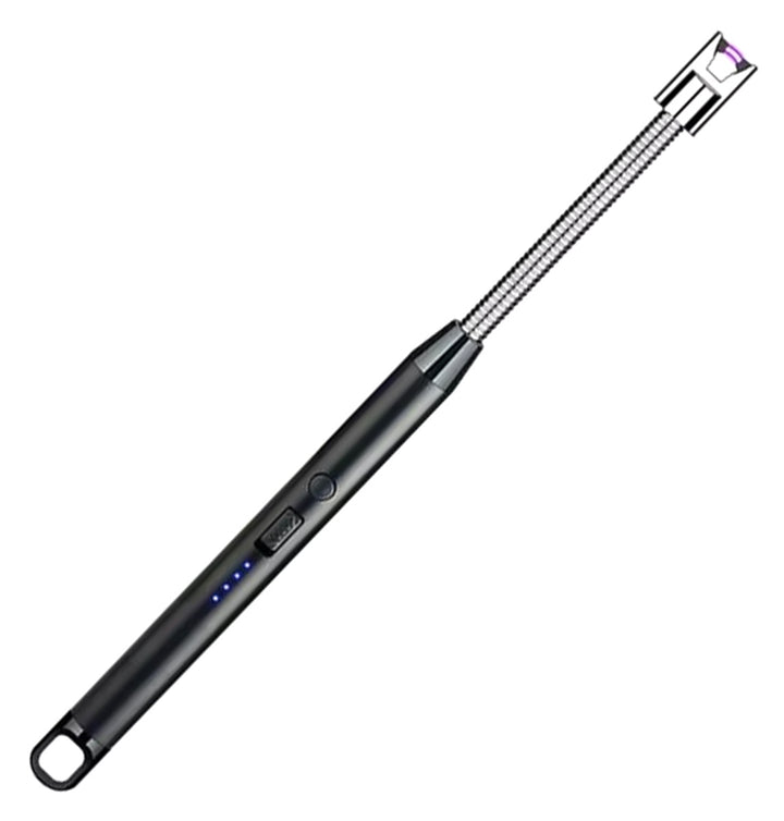 Bricheta electrica cu plasma, Zola®, USB, din plastic cu otel inoxidabil, 26.5 cm, neagra