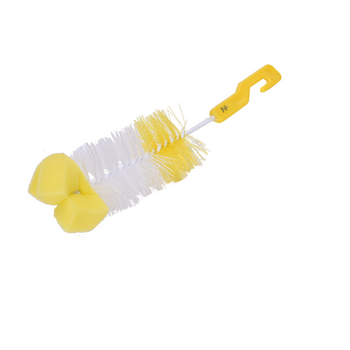 Perie pentru spalarea sticlelor, Zola®, plastic, varf din burete, galben