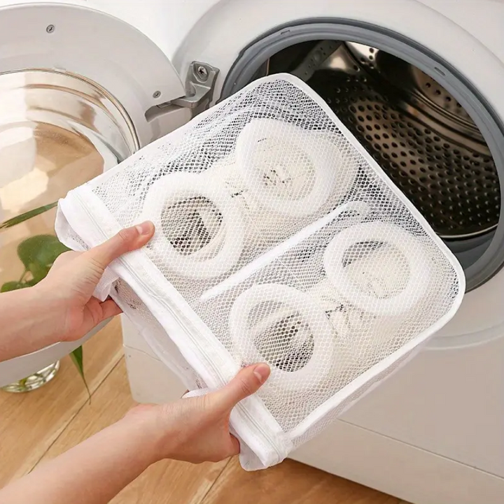 Saculet din plasa pentru spalare si uscarea incaltamintei, Zola®, plastic, 27 x 23 x 5 cm
