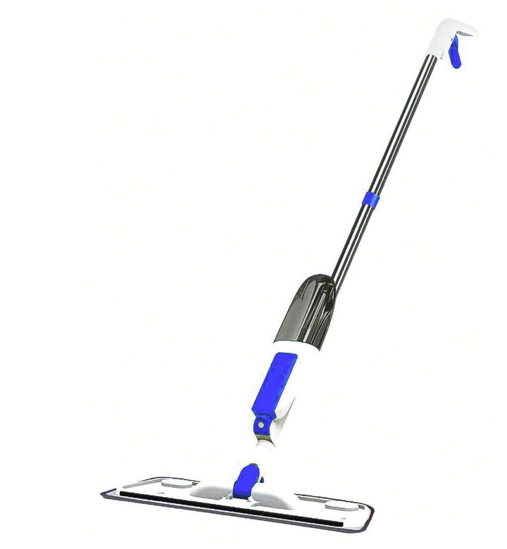 Mop pliabil cu pulverizator, Zola®, rezervor mare, adaptat pentru toate suprafetele, maner ergonomic, albastru/alb, 120 cm