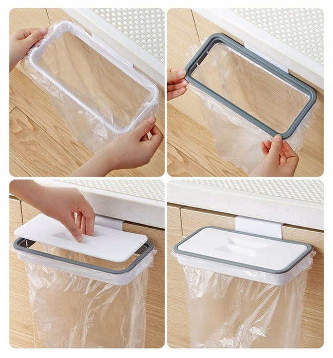 Suport pentru sacul de gunoi, Zola®, cu capac, transparent, suspendat, 24x11x5 cm