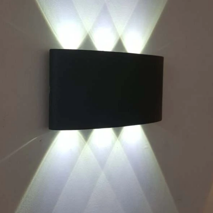 Aplica LED interior/exterior, Zola®, 230V, alb neutru, 6W, 8x17x4cm, neagra