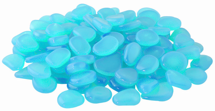 Set pietre decorative, Zola®, fosforescente, 100 bucati, albastre, dimensiune 2-3 cm