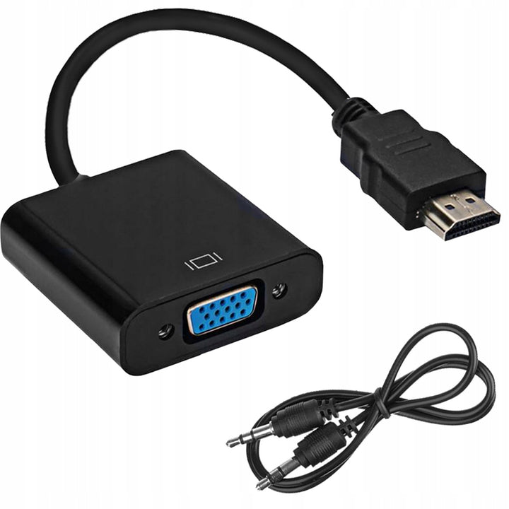 Cablu adaptor HDMI- VGA, Zola®, cablu JACK - JACK, 3.5 mm, sistem HDCP incorporat, lungime cablu 15 cm