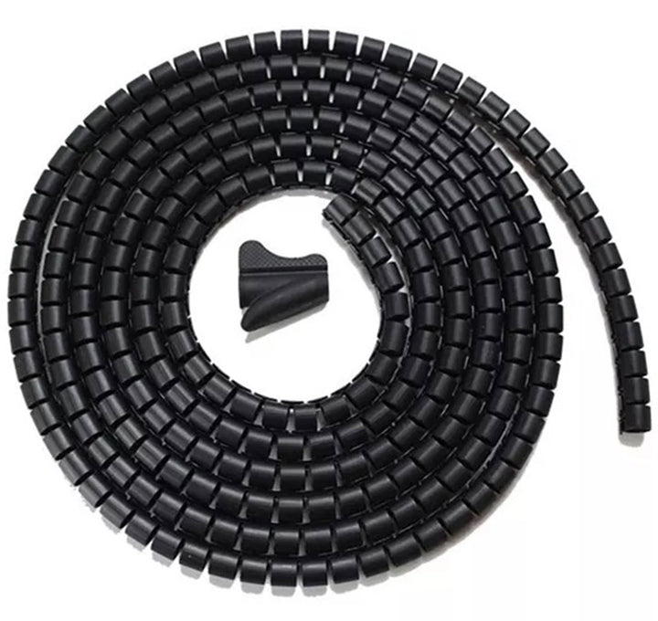 Organizator cabluri spiralat, Zola®, flexibil, protectie, diametru 22 mm,  lungime 2 m,negru