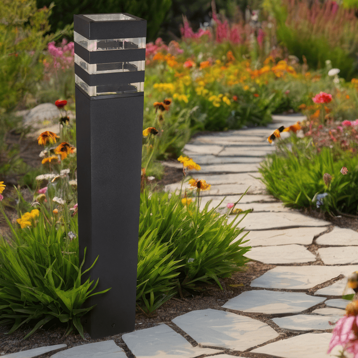 Stalp iluminat gradina / terasa Zola®, 60 cm, E27, IP54, aluminiu, negru