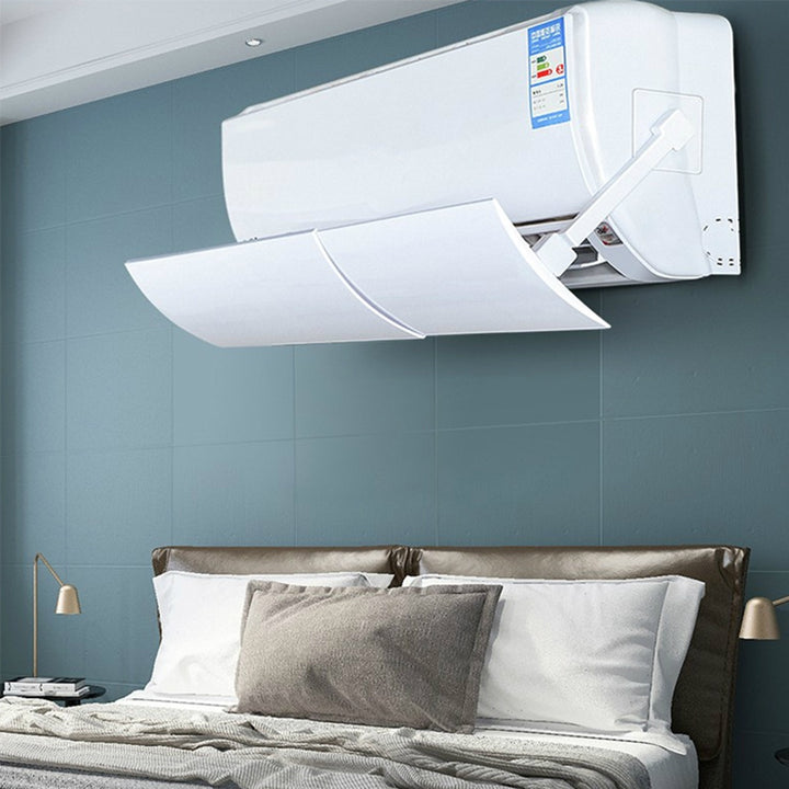 Deflector universal pentru aerul conditionat, Zola®, reglabil 55-108 cm, inaltime 18 cm, plastic, alb