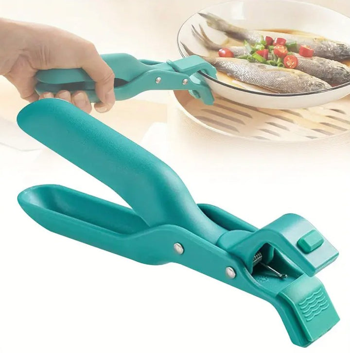 Maner universal tip cleste pentru manevrare recipiente fierbinti, Zola®, cu clemă antialunecare, din plastic, 18x6x2.5 cm, verde
