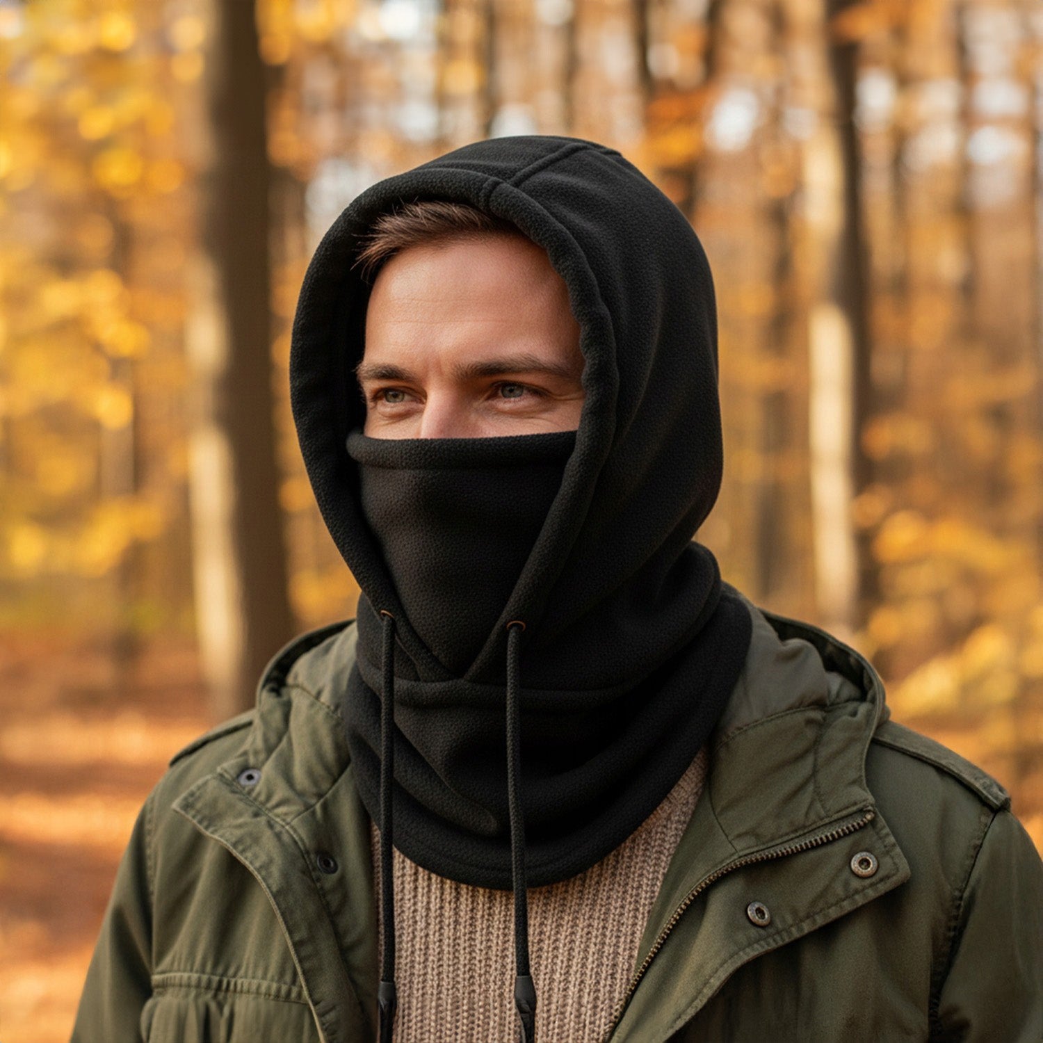 Cagula universala unisex, Zola, calduroasa, poliester, 28 x 28 cm, negru