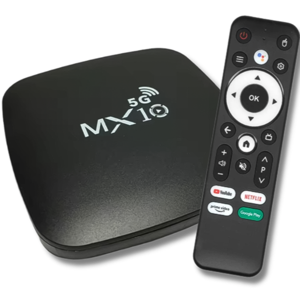 Smart TV Box MX10, Zola, Android, 4K Ultra HD, 2 GB RAM, 16 GB, Wi-Fi si Bluetooth, negru