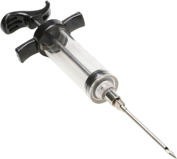 Dispozitiv de injectat sosuri pentru carne, UBX®, ideal pentru orice bucatarie, otel inoxidabil, capacitate de 30 ml, negru