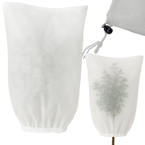 Sac agrotextil de protectie impotriva temperaturilor scazute, Zola, 160 x 100 cm, 60 g/m2, snur fixare, reutilizabil, protectie UV, alb