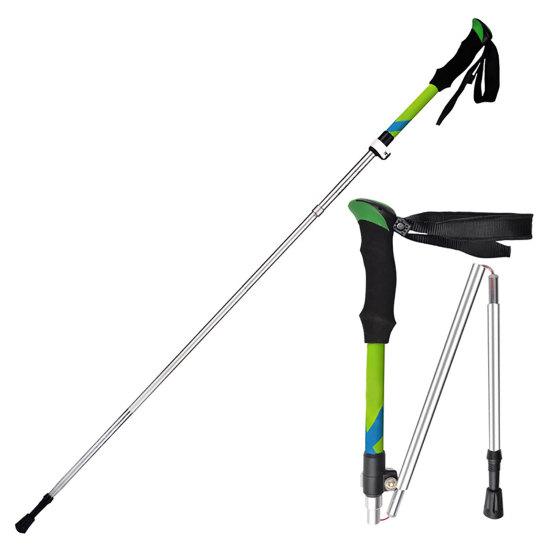 Bat pentru trekking, Zola, lungime reglabila 107-127 cm, din aluminiu, verde