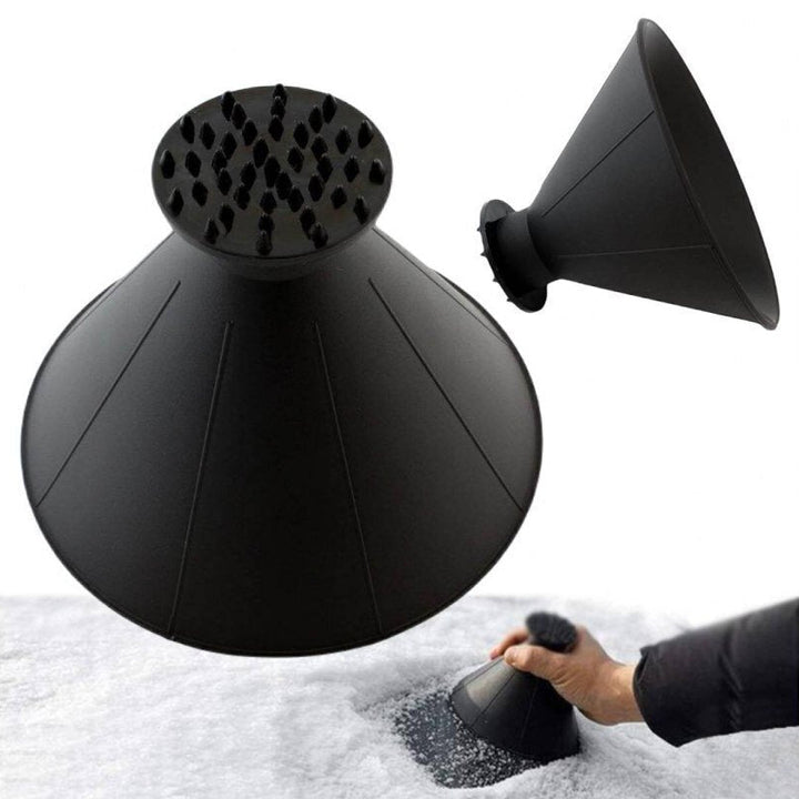 Racleta conica pentru gheata, Zola, ABS, diametru 14 cm, inaltime 10.6 cm, neagra