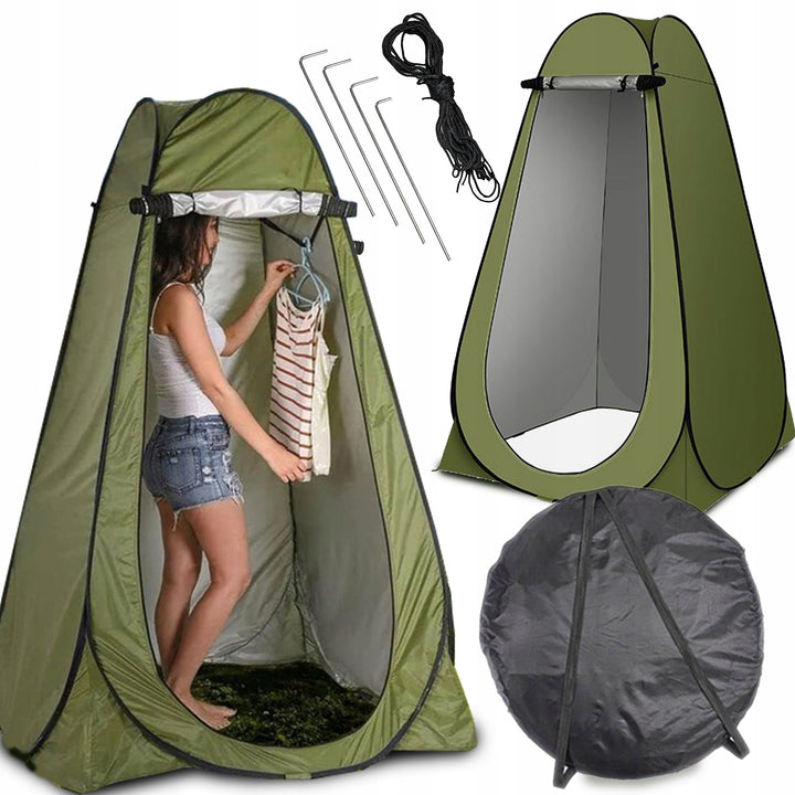 Cort pentru dus solar, Zola®, instalare rapida, husa depozitare inclusa, pliabil, 120 x 120 x 190 cm, verde