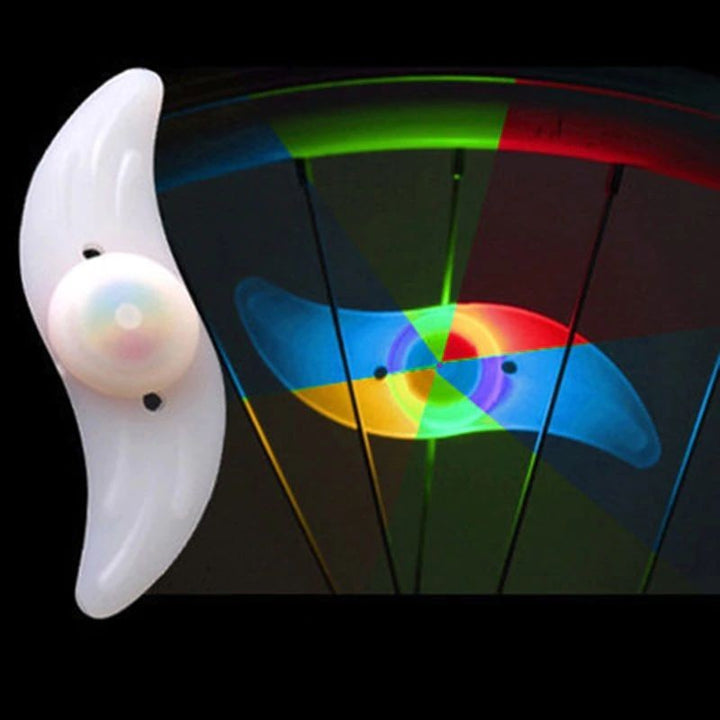 Lumina LED multicolora pentru spite bicicleta, Zola, ABS, rezistenta la contactul cu apa