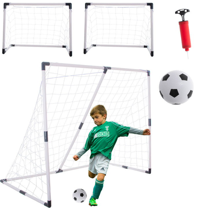 Poarta de fotbal 2 in 1, Zola, 185 X 120 X 70 cm, minge si pompa inclusa
