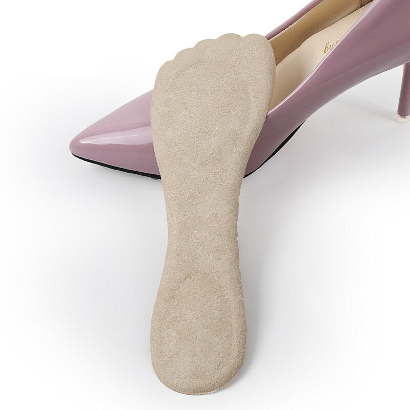 Set 2 talpici pentru pantofi cu toc, Zola®, antiaderente, spuma, 20x7 cm, bej