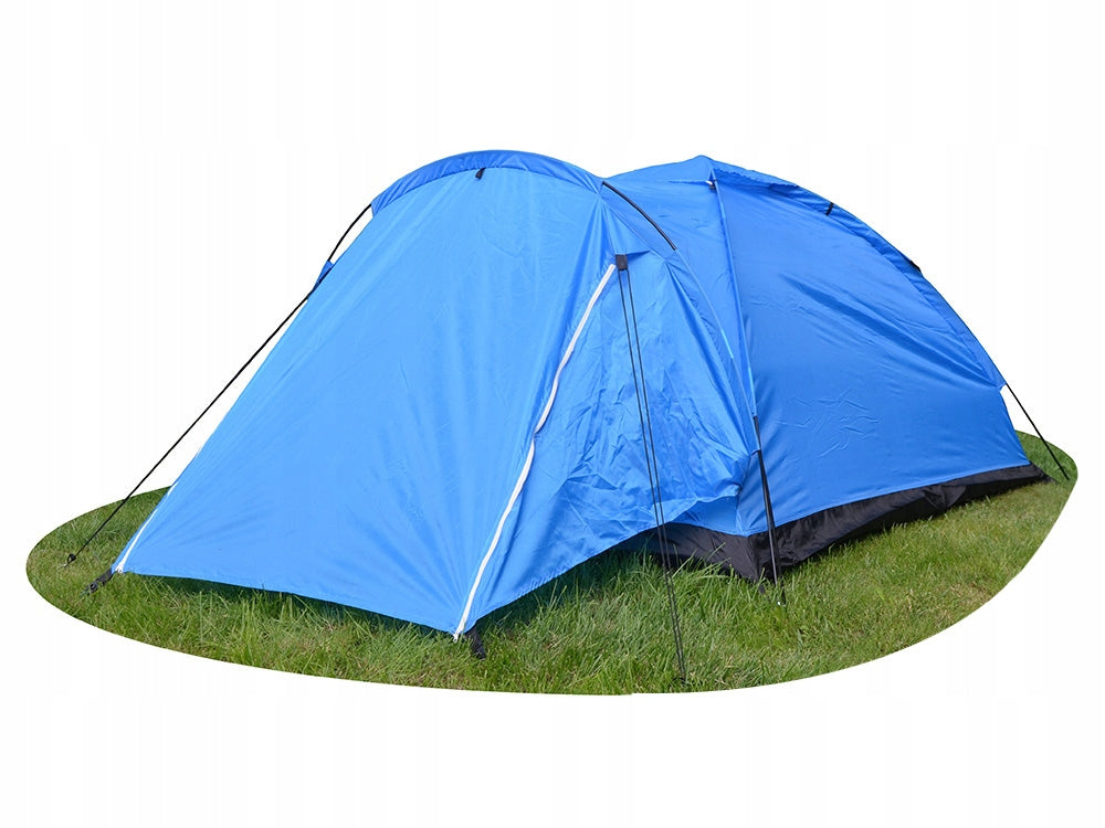 Cort camping, Zola, 2 persoane, 1 camera, cu marchiza, poliester, 205x150x105 cm, albastru