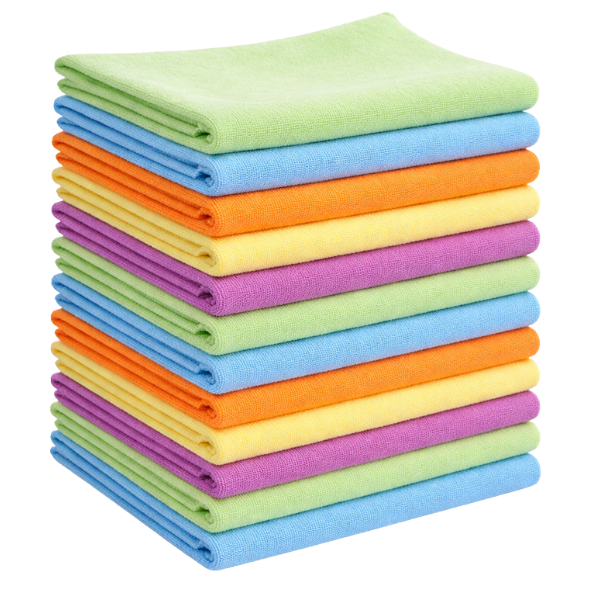Set 12 lavete microfibra, Zola, 30 x 30 cm, universale, lavabile, reutilizabile, multicolore