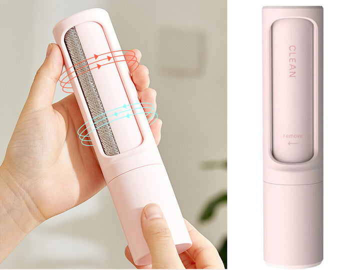 Perie pentru curatarea parului de animale, Zola®, loc pentru colectare, 18.3x4.3x4.3 cm, plastic, roz