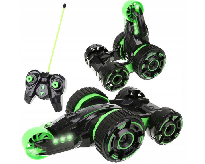 Masinuta cu telecomanda, Zola®, pentru acrobatii, rotire 360 grade, cu lumini, 30x15x9,5cm