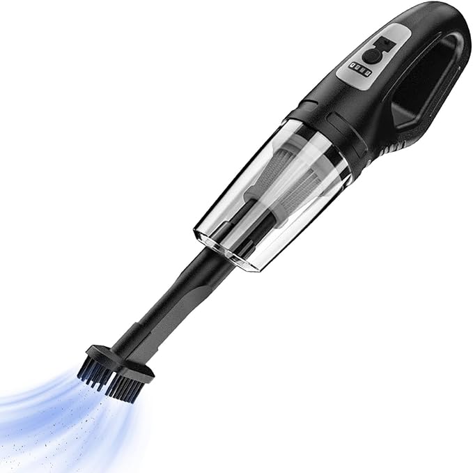 Aspirator auto fara saca Wireless, Zola, filtru HEPPA, portabil, 120W, USB, 30000 RPM, 38.5x5.5x9 cm, negru