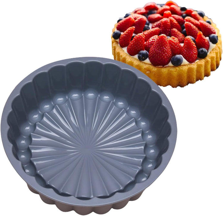 Forma pentru coacerea prajiturilor, Zola, din silicon, diametru 20 cm, gri inchis