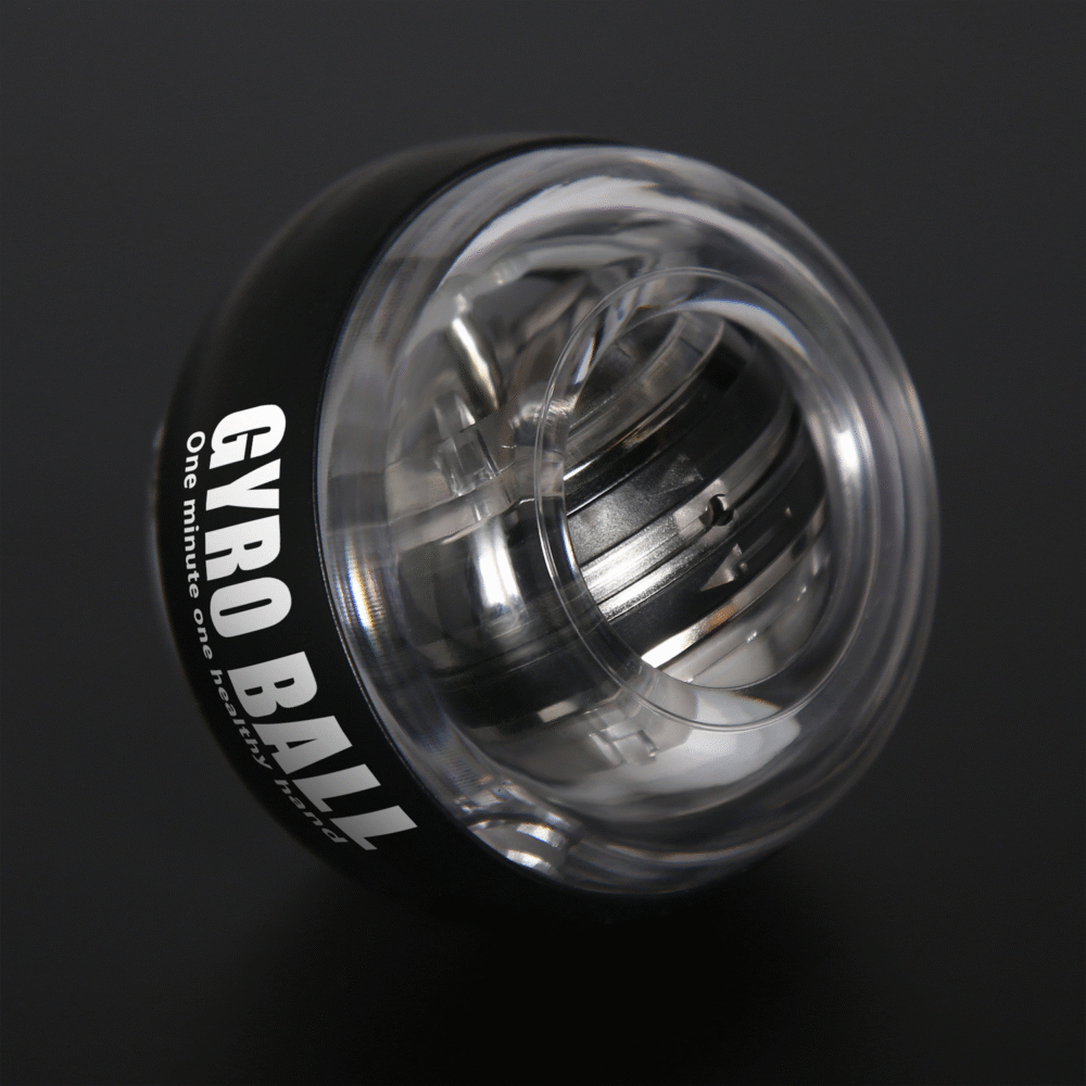 Bila giroscopica pentru antrenamentul incheieturii, Zola, iluminare LED, agatatoare, 7 × 6 cm, neagra