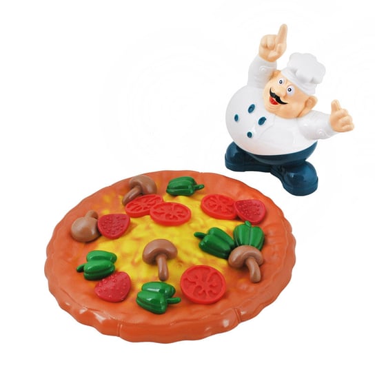 Joc de familie, Zola®, micul pizzer, placinta pizza, 8 ciuperci ,8 ardei , 8 bucati salam , 8 rosii , 24 x 18 cm