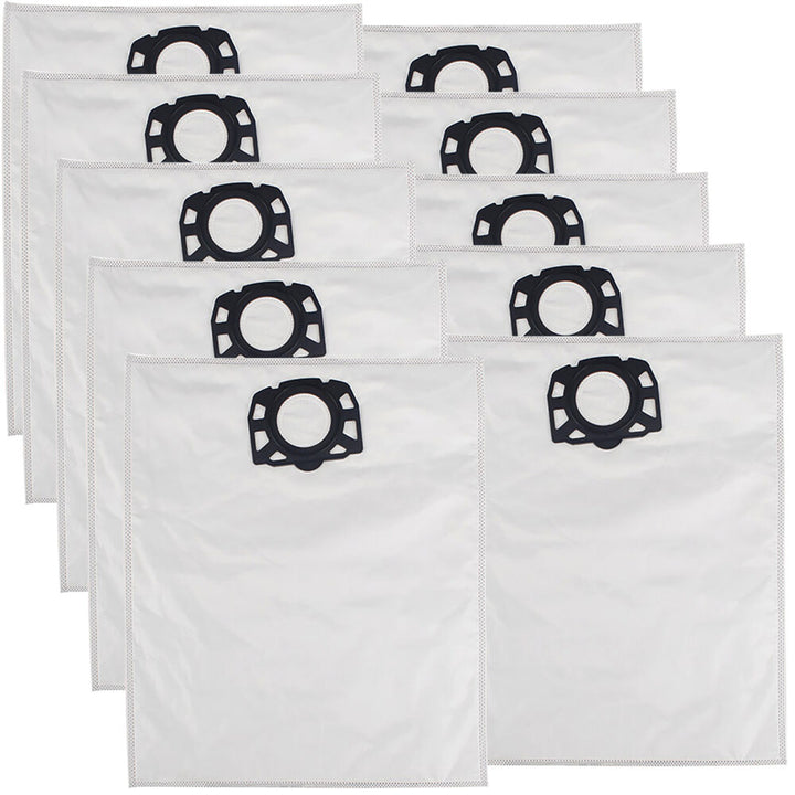 Set 10 saci pentru aspirator, Zola, compatibil Karcher SE 5/6, WD 4/5/6, KWD 6, microfibra, 49 x 43 cm, alb