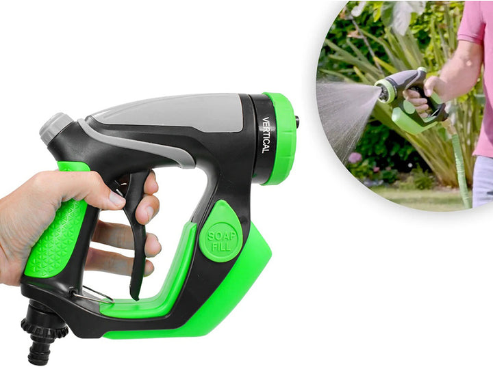 Duza spumare pentru aparat de spalat cu presiune, Zola, 4 in 1,  rezervor sapun 200 ml, verde cu negru