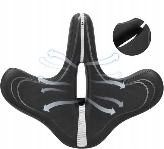 Sa pentru bicicleta, Zola, capacitate maxima 120 kg, material respirabil, absortie suplimentara a socurilor, 33x28.5x9 cm, neagra