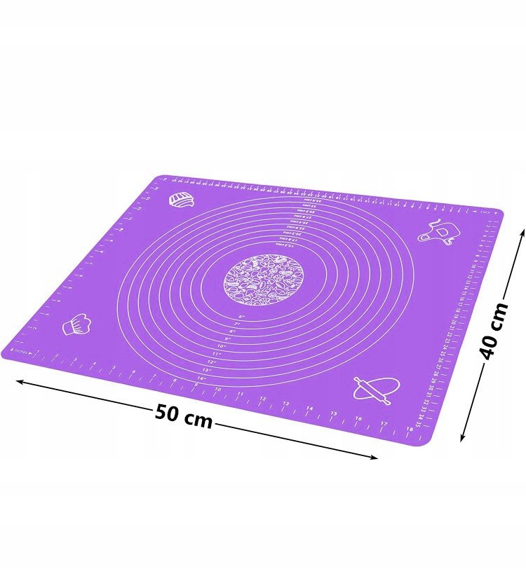Folie de framantat, Zola, ideal pentru intinderea aluatului, din silicon, flexibil, 40x50 cm, mov