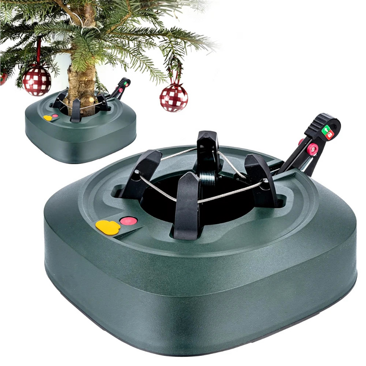 Suport pentru brad cu pedala si rezervor apa, Zola, cu autoblocare, diametru 3-13 cm, inaltime maxima 2.5 m, capacitate 3.2 l, plastic/metal, 32x32x10.5 cm, verde inchis