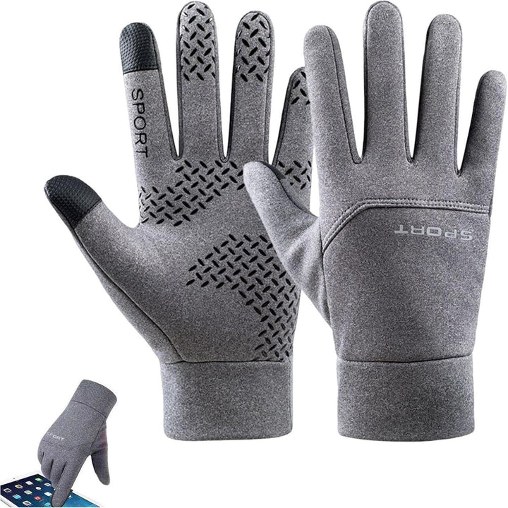 Manusi calduroase de iarna, Zola®, functie touchscreen pentru degetul mare si aratator, marime XL, unisex, 24 cm, gri