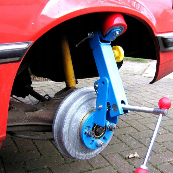 Dispozitiv de roluit reparat aripi auto, Zola®, brat extensibil, 2 niveluri de inclinare la butuc, ajustare unghi 90 grade, albastru, 65 x 26-29 cm