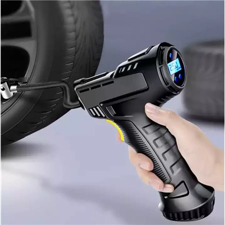 Compresor portabil, Zola®, 120W, ecran digital, negru, duze de umflare incluse