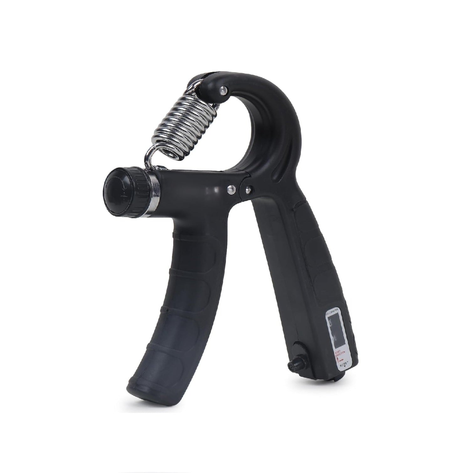 Flexor pentru antebrat, Zola, 5-60 kg, reglabil, functie de numarare, maner ergonomic, din otel, 16 x 9 x 2 cm, negru