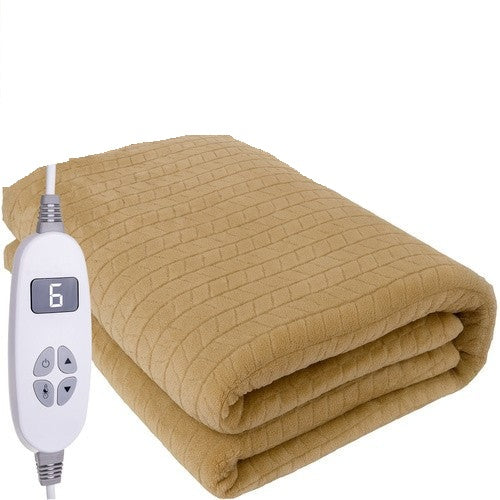 Patura electrica cu incalzire, Zola, 180 x 130 cm, 10 niveluri incalzire, temporizator 1-9 h, telecomanda, poliester, bej