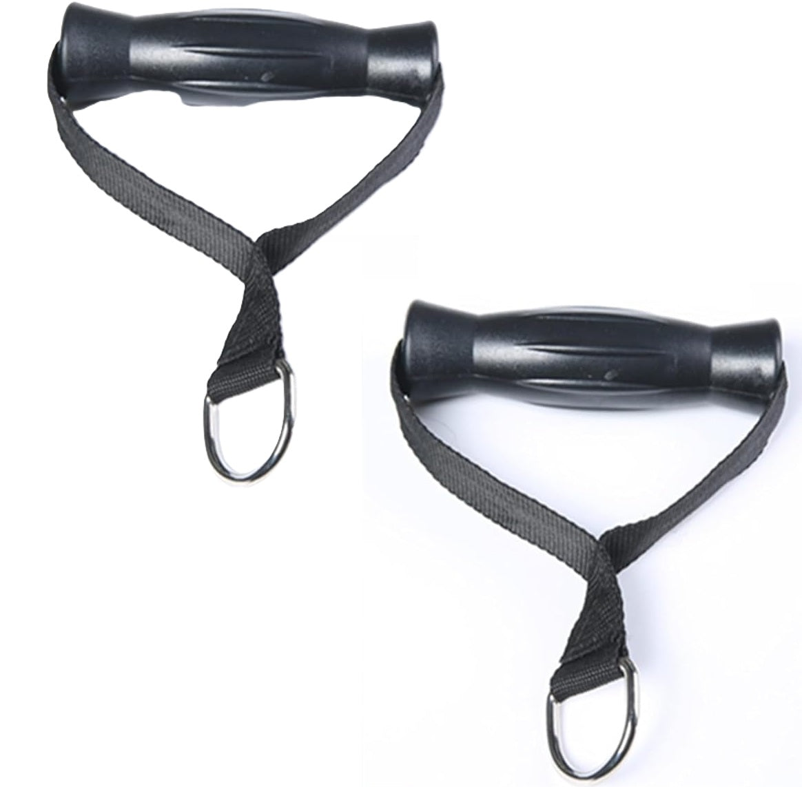 Set 2 manere pentru multi-gimnastica, Zola, fitness, din nylon si ABS, 130x33 mm, negru