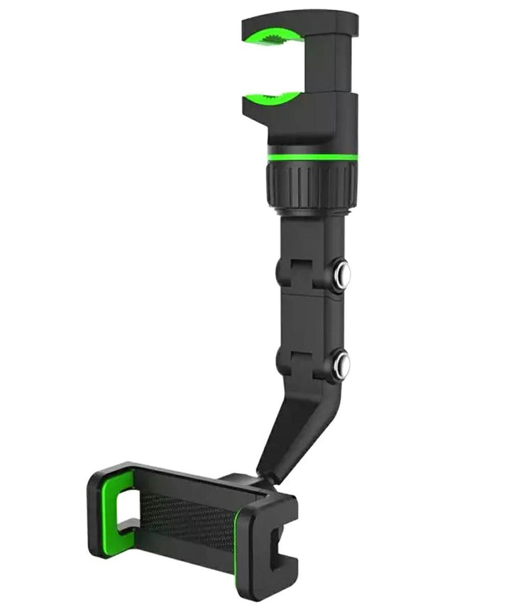 Suport auto universal pentru telefon,  Zola®, prindere oglinda retrovizoare, latime reglabila 5-10 cm, cap rotativ 360 grade, dimensiuni maner 14.6x5.5x2.6 cm