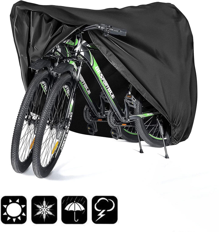Husa dubla pentru biciclete, Zola, ideala pentru protectie, neagra, 190x110x68 cm, biciclete de 26 – 28 inch