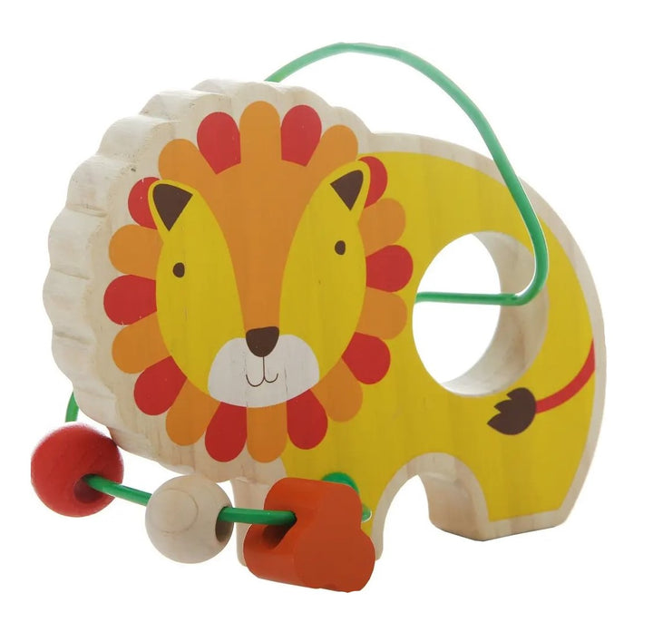 Jucarie educativa din lemn, Zola®, Labirint motricitate,  leul dragalas, 15.5 x 8 x 12 cm