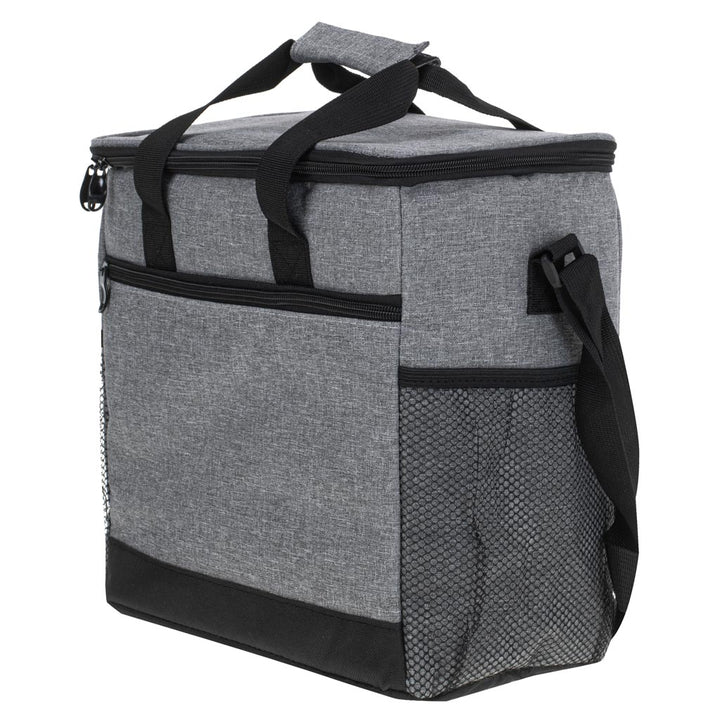 Geanta termica pentru picnic, Zola®, inchidere fermoar, capacitate 16 L, 31x18x26 cm, gri cu negru