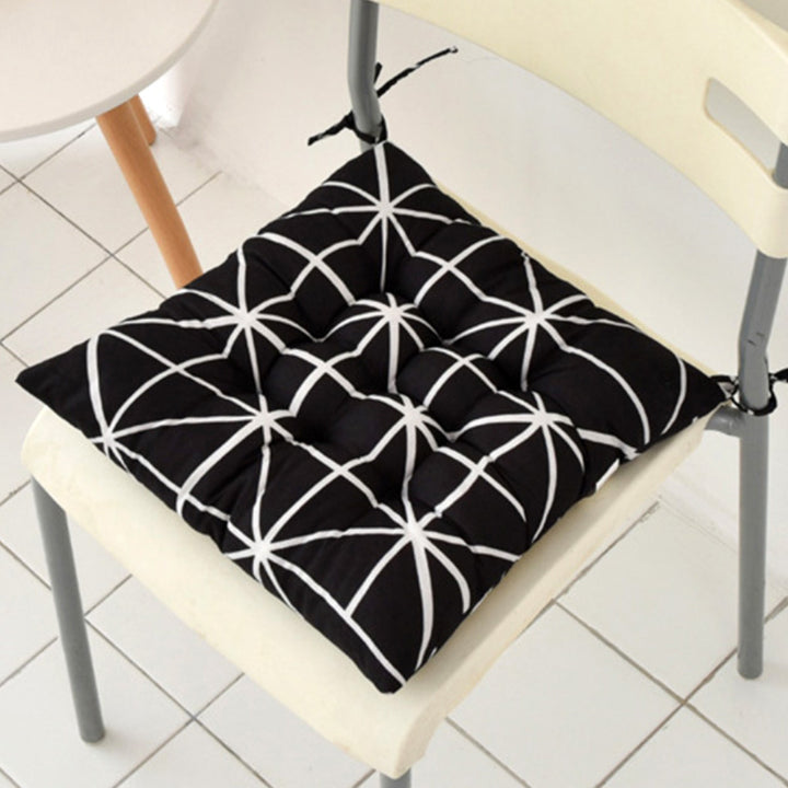 Perna decorativa, Zola®, pentru scaun, bumbac si burete, 40x40 cm, alb negru