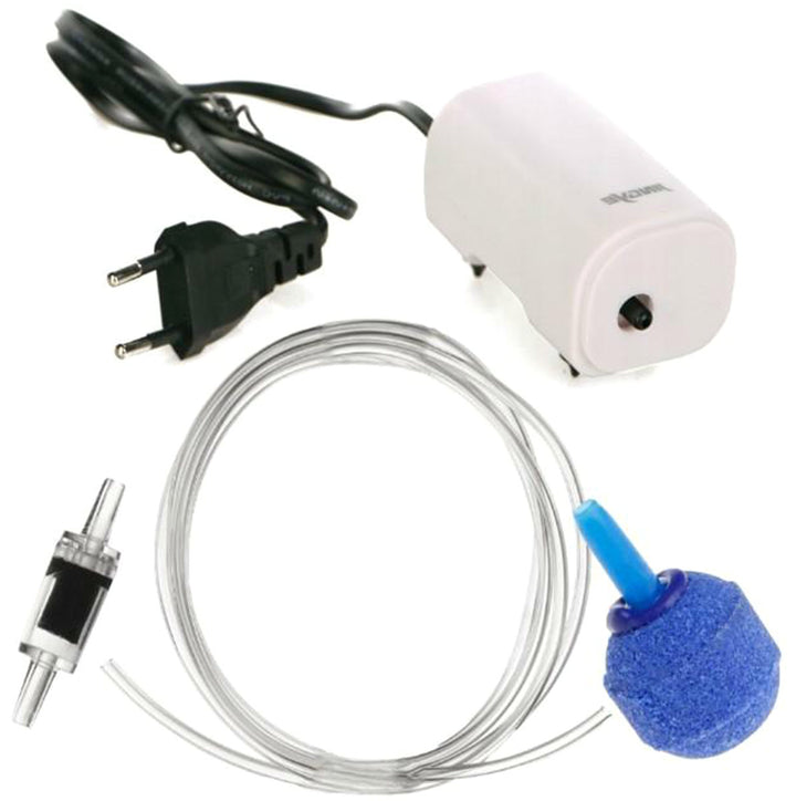 Set de aerare pentru acvariu, Zola®, plastic, 230V, 180L,75x45x44 mm, alb